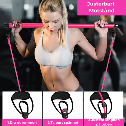 PowerPilates™ – Bärbar Pilates-Stång för Hemmaträning